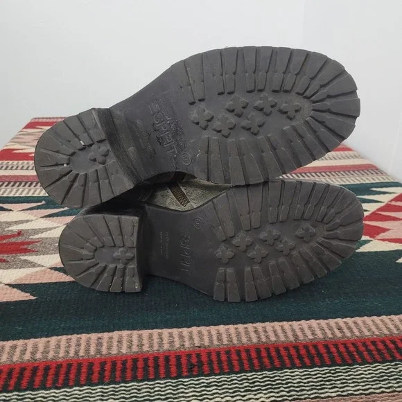 Vintage 1990s Esprit Military Combat Lace Up Boots Sz 7 Green Chunky Trooper‎ - Picture 9 of 11